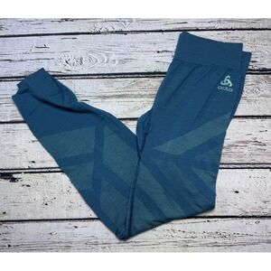 Odlo Blackcomb Skin Leggings Pants Bottoms Womens Sz L Blue